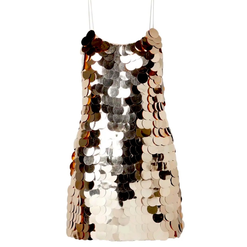 Alice + Olivia Contessa Gold Sequin Mini Dress Size 2 Worn Once